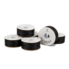 TMC PAPER SIDED PRE-WOUND BOBBINS STYLE L 124 YDS BLACK