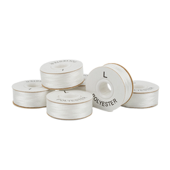 TMC Paper Sided Pre-Wound Bobbins Style L 134 yds White